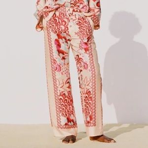 Zara Print Patchwork Pants